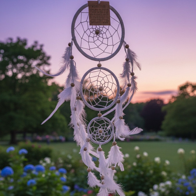 Kuching island. Dream Castle 捕夢網 北歐風 峇裡島手工, 白色