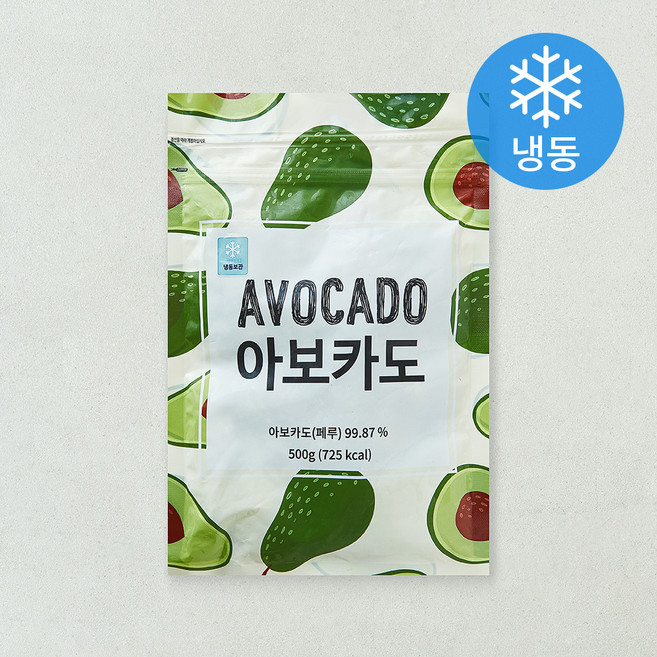 딜라잇가든 페루산 아보카도 다이스드 (냉동), 1개, 500g