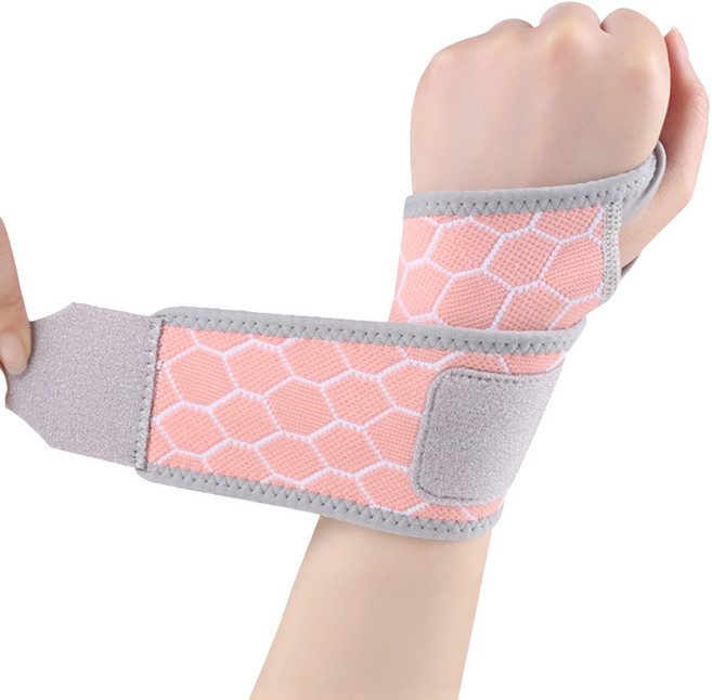 QIDINA 微彈包覆加壓手腕輔助支撐護腕 B, 1雙, 粉色