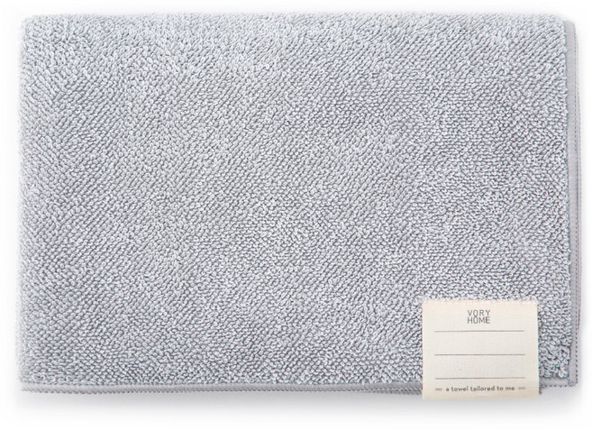 나혼자쓰는 풋타월 196g 극세사 70 x 50 cm, 그레이, 1개