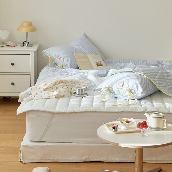 마틸라 리본케이크 스노우시어서커 양면 여름 차렵이불