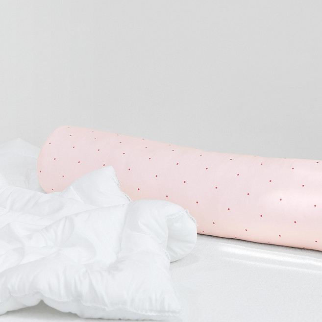 스누즈 몽글몽글 먼지없는 원형 바디필로우 커버, 핑크