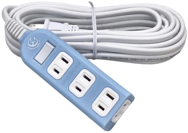 CENTENARY 成電牌 1開關 3 + 1 插座延長線 CT-2142B 適用電壓110VAC/60Hz 台灣製造, 1.8m, 藍色, 1條