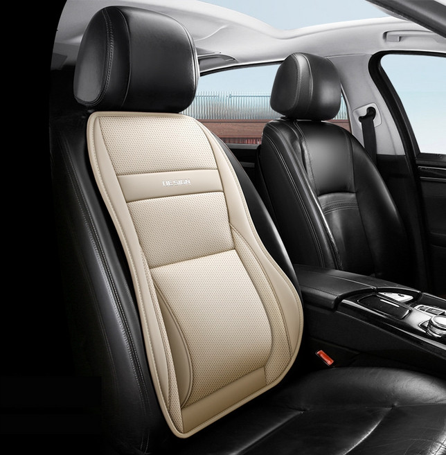 Ez2mk 퍼펙트케어 사계절 차량용 시트쿠션 방석 등받이 MS-1680, 베이지, 1개