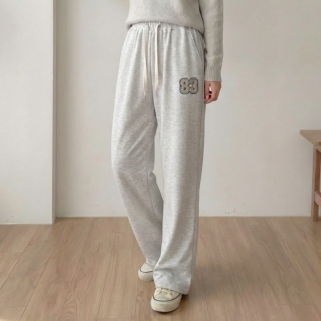 Spello 女款簡約寬版鬆緊帶運動褲