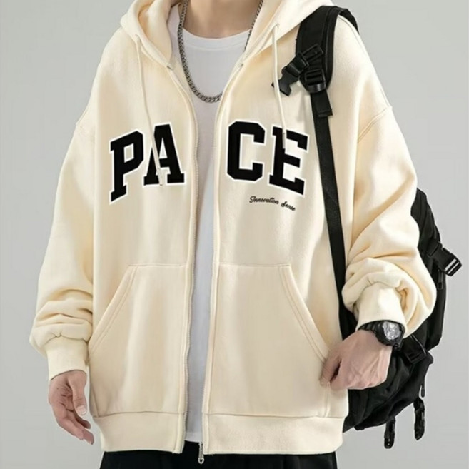 제이티엘 남성용 페이스 루즈핏 캐주얼 후드집업