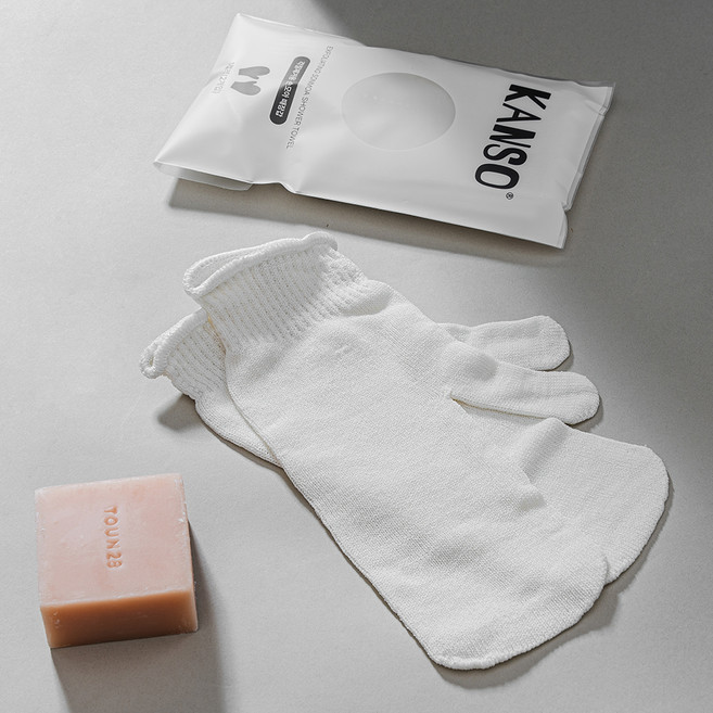 간소 각질만 부드럽게 제거하는 손모아 때장갑, 네이처 화이트, 1개, 2개입