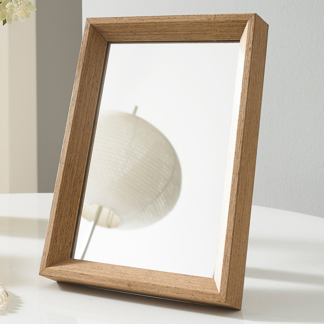 온맘컴퍼니 프랑 삼각우드 탁상거울, 브라운우드