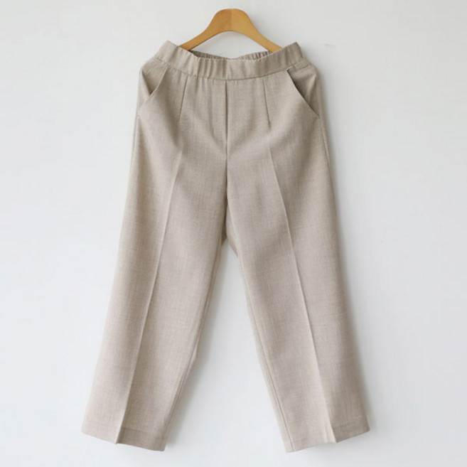 바네사빈 여성용 쿨 심플 와이드 밴딩 일자 슬랙스 바지 v01072