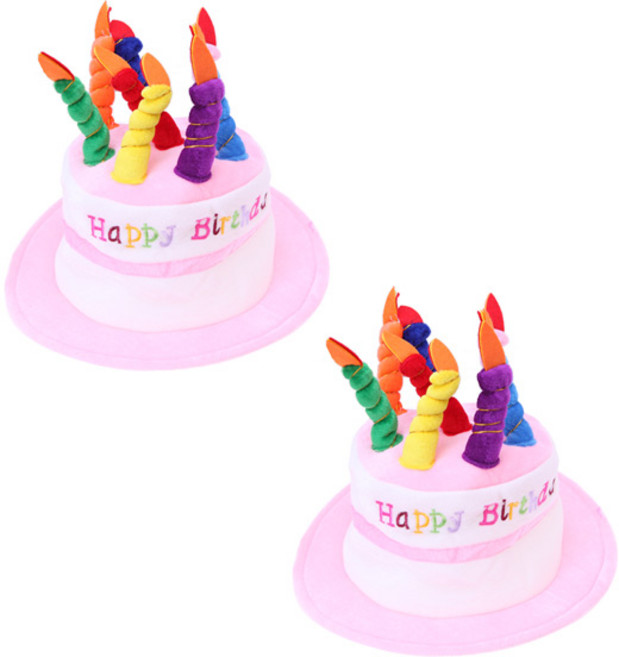 파티공구 케익모자, 핑크, 2개