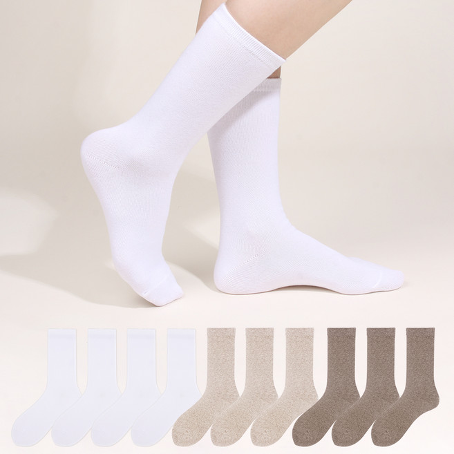 Doobalro 女性用高級素色長筒襪10雙組