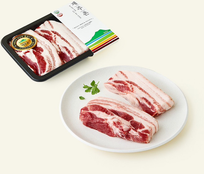 파머스팩 제주촌 서귀포시축협 흑돼지 미박 삼겹살 에어프라이어용 (냉장), 500g, 1개