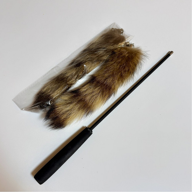 MAAH 고양이 1m 낚싯대 + 라쿤테일 리필 2p 세트, 1세트, 혼합색상