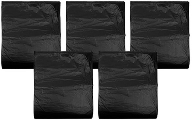 World Clean 回收分類用平口垃圾袋 黑色, 80L, 100入