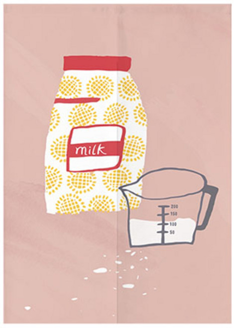 에이홉 봉미포함 베이커리 드로잉 양문형 파티션 커튼