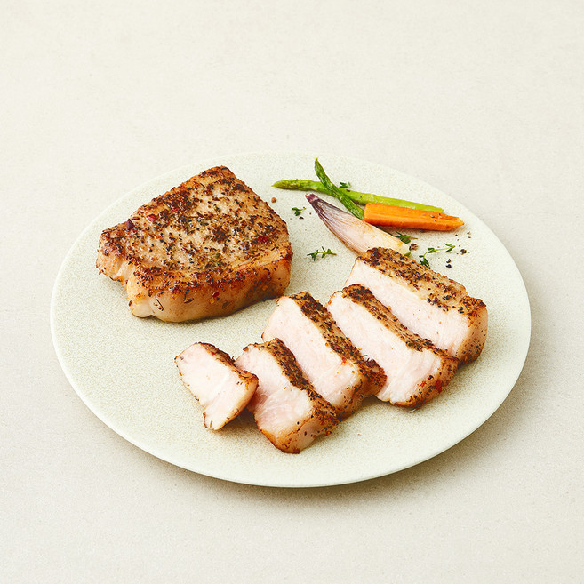 푸드올 미네랄포크 한돈 BBQ 와우등심 스테이크 B 340g + 버터 5g 세트, 1세트