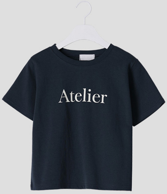 시크폭스 여성용 아트 텐셀 세미크롭 티셔츠