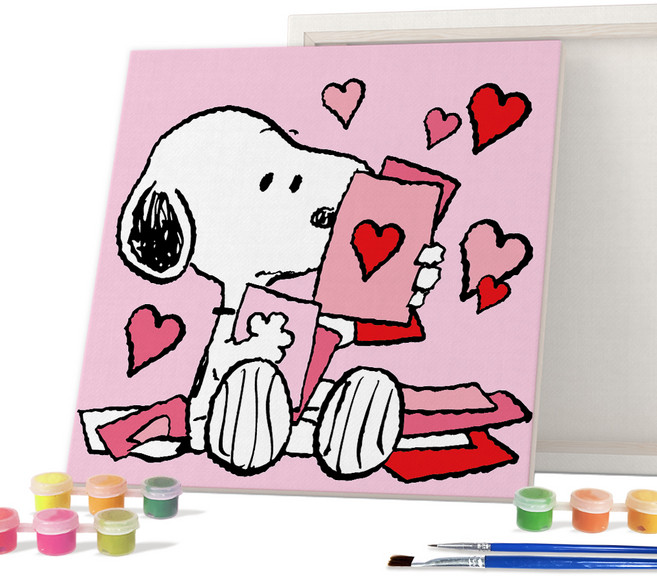 아이러브페인팅 피너츠 DIY PAINTING 25 x 25 cm, 스누피 러브레터, 1개