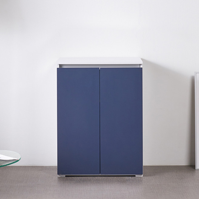 제우스가구 마인 800 신발장, 화이트네이비, 3단