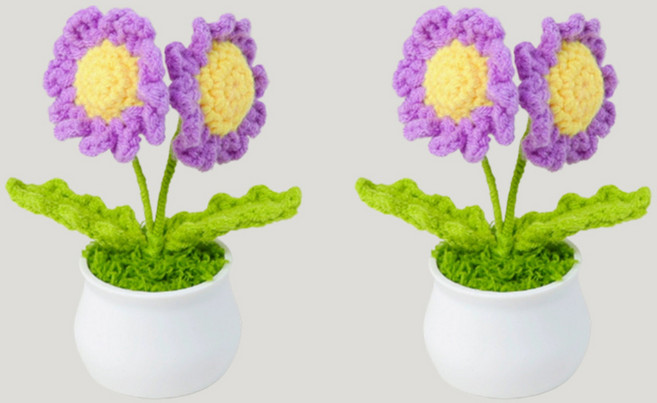 Allode 納骨塔人造花 2入, 09 雙色紫雛菊