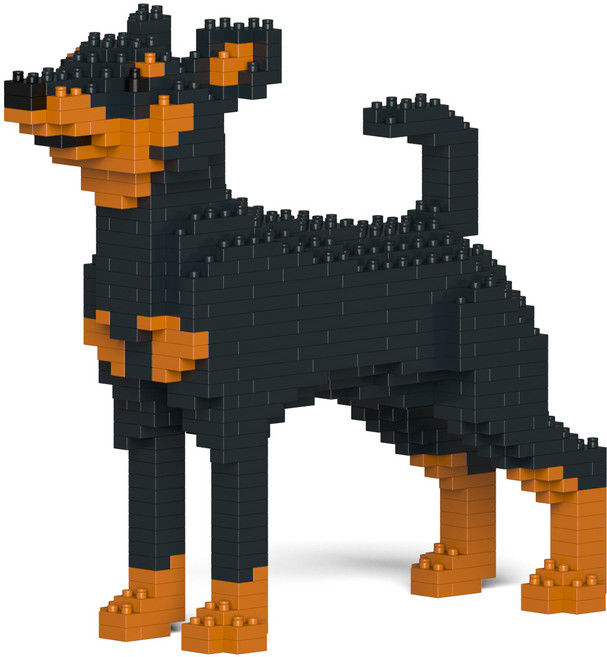 JEKCA 미니어쳐 핀셔 나노블록 소형, 블랙, 1개