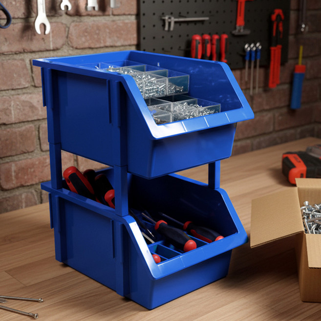 보노하우스 워크박스 부품정리함 블루, 2개