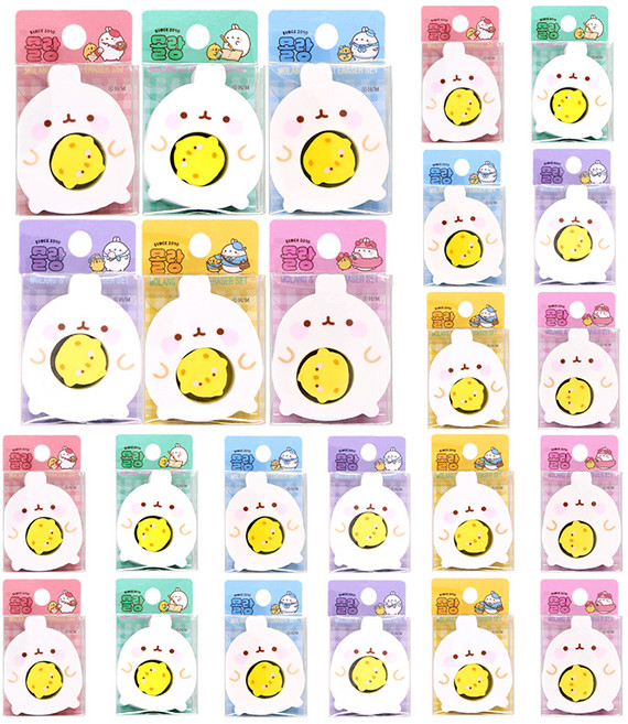 몰랑 피우피우 캐릭터 지우개 24종 세트 랜덤발송, 혼합색상, 1세트