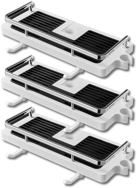 아케이바이 고급형 무타공 물빠짐 샤워기 거치 선반, 혼합색상, 3개