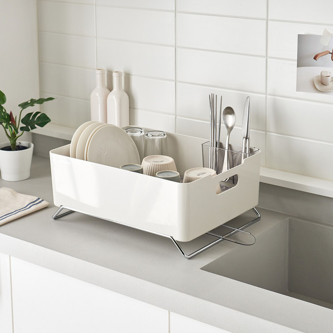 위즈홈 켈리아 식기건조대, 1단, 아이보리, 1개