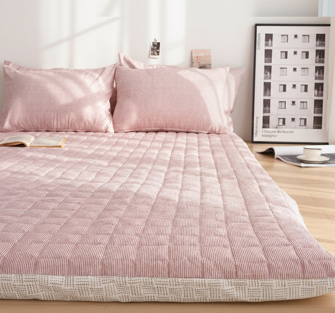 스코홈 잠보 논슬립 바닥 누빔 요 세트 7cm, Pink