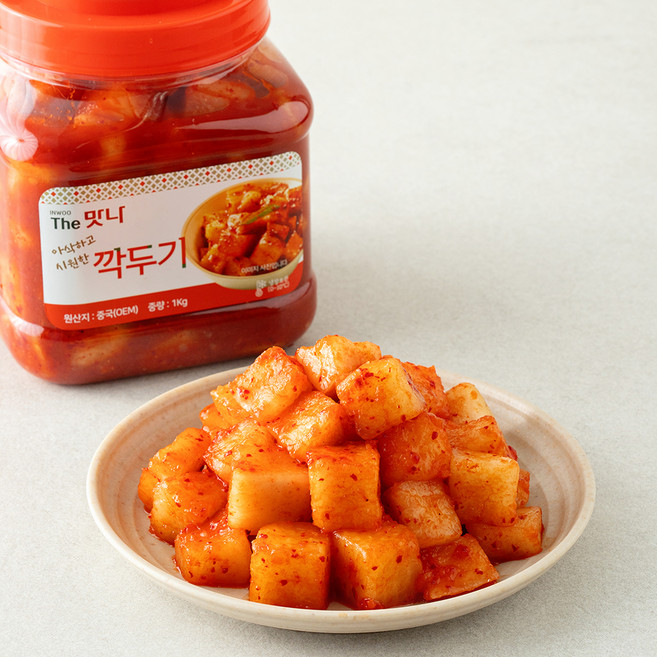 인우 더맛나 깍두기김치, 1kg, 1개