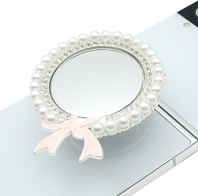 망고 프린세스 쥬얼리 보석 스마트톡, 진주 리본 미러, 1개