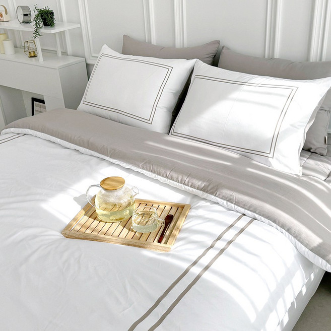 루시드슬립 갤러리 국내산 호텔식 옥수수솜 무봉제 차렵이불