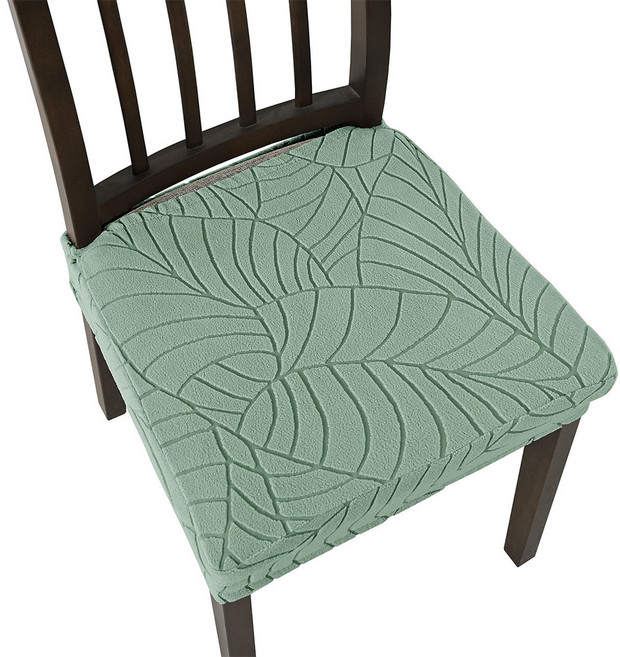 알럽홈 자카드 신축성 식탁 의자 커버 L261-0214, 그린, 2개