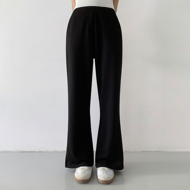 플랜데이 여성용 숏/롱 기장 부츠컷VER 매직 밴딩 트레이닝 슬랙스