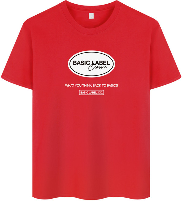 베이직라벨 남성용 통기성 클래식 베이직 반팔티 BED_0011