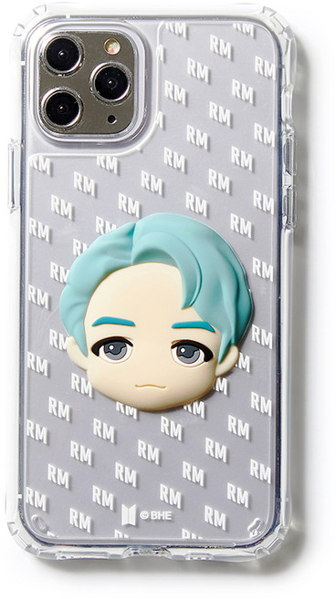 BTS 캐릭터 페이스 투명 젤 하드 휴대폰 케이스