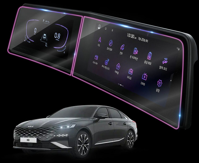 디테일링보호필름 차량용 디스플레이 풀커버 보호필름 클러스터, 1개, K8 2021년 04월~2024년 08월