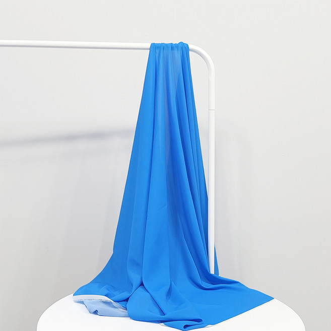 나비손길 두툼한 컬러 쉬폰 원단, 90풀블루, 1개