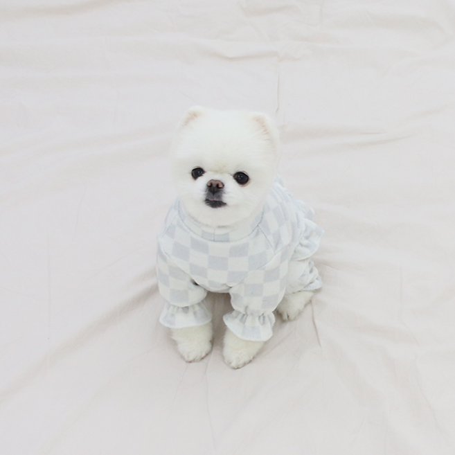 초코펫하우스 강아지 오가닉 파자마 올인원, 그레이, 1개