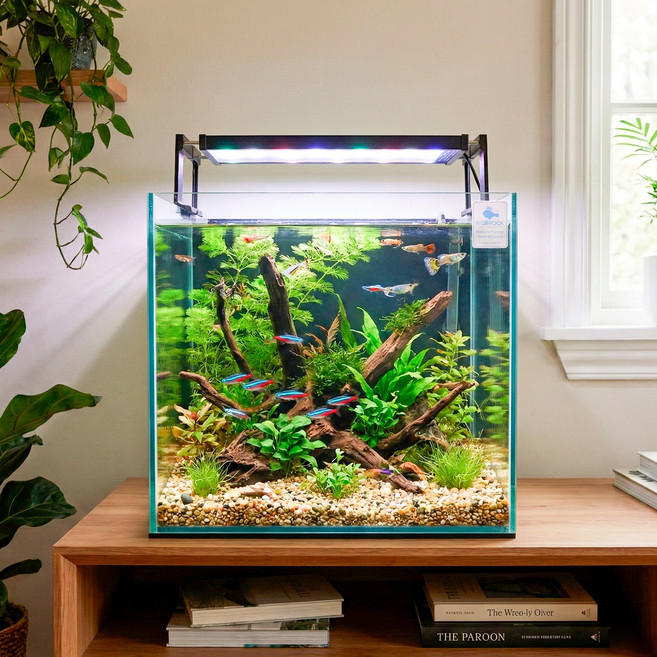 모비딕 LED 타이머 RGB 어항 노바 라이트 MB-300X + 컨트롤러 세트, 1세트