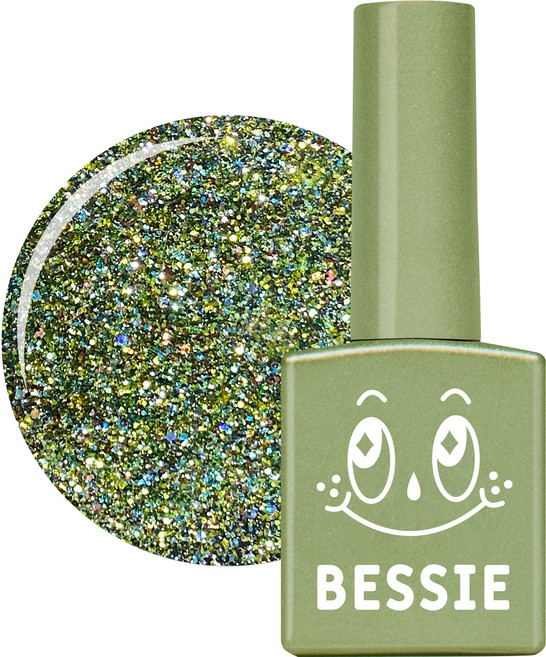 BESSIE 컬러 글리터젤 네일, GL29 라임 모히또, 11ml, 1개
