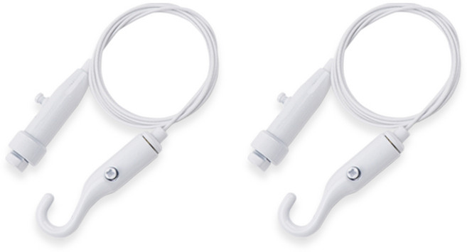 페인트인포 와이어 액자레일 천장레일용 원터치액자걸이 B1 대, 화이트, 2개