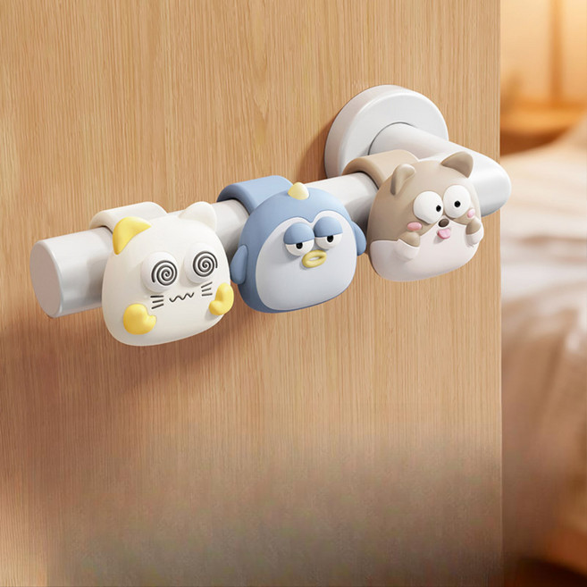 온트리 도어핸들 충돌방지 패드 3종 세트, 1세트, 혼합색상