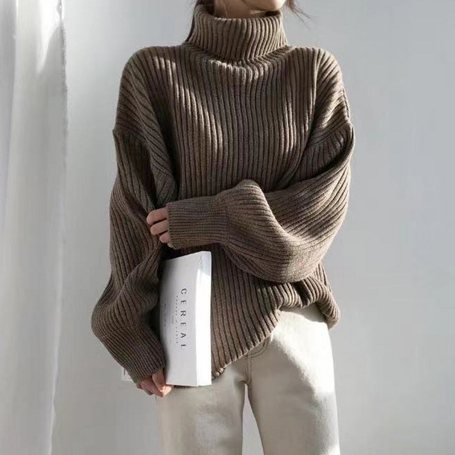 페이퍼먼츠 여성용 데일리 터틀넥 풀오버 니트 11640