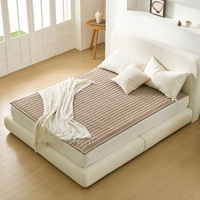 곰표한일 IoT 패딩 카본 탄소매트 MB20, 베이지, 슈퍼싱글(110 x 200 cm)