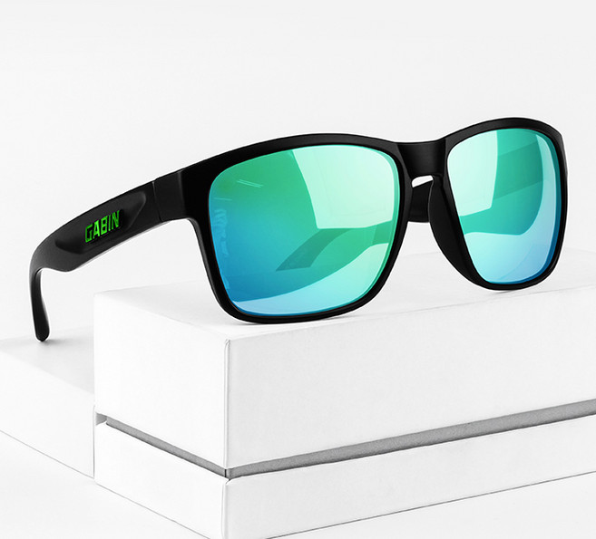 가빈 스타일호른 베이직 편광 자외선차단 안정적인 아시안핏 선글라스 G20, C06 + 블랙 + 그린미러