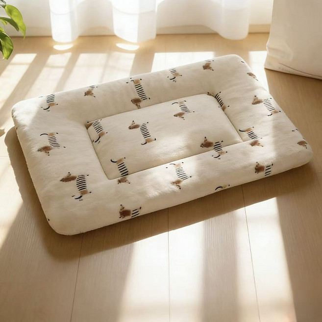 허니버블 반려동물 캐릭터 포근한 양면 방석 매트, 5, 1개