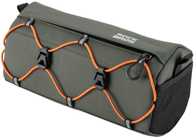 락브로스 크로스 생활방수 자전거 핸들바 가방 W012, 아미 그린, 1개