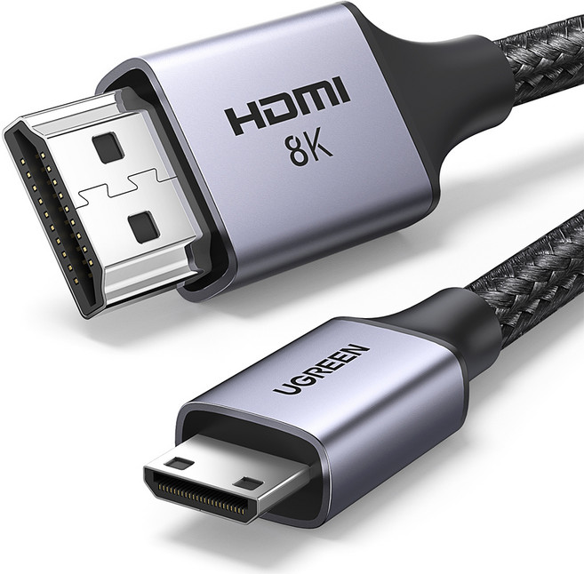 유그린 8K 60Hz Mini HDMI to HDMI 2.1 모니터 케이블, 1개, 2m